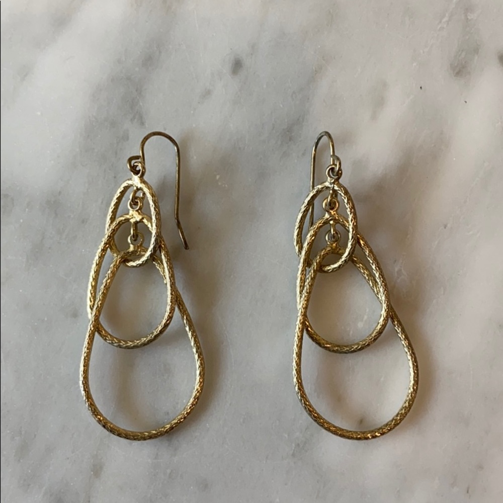 Gold dangle earring